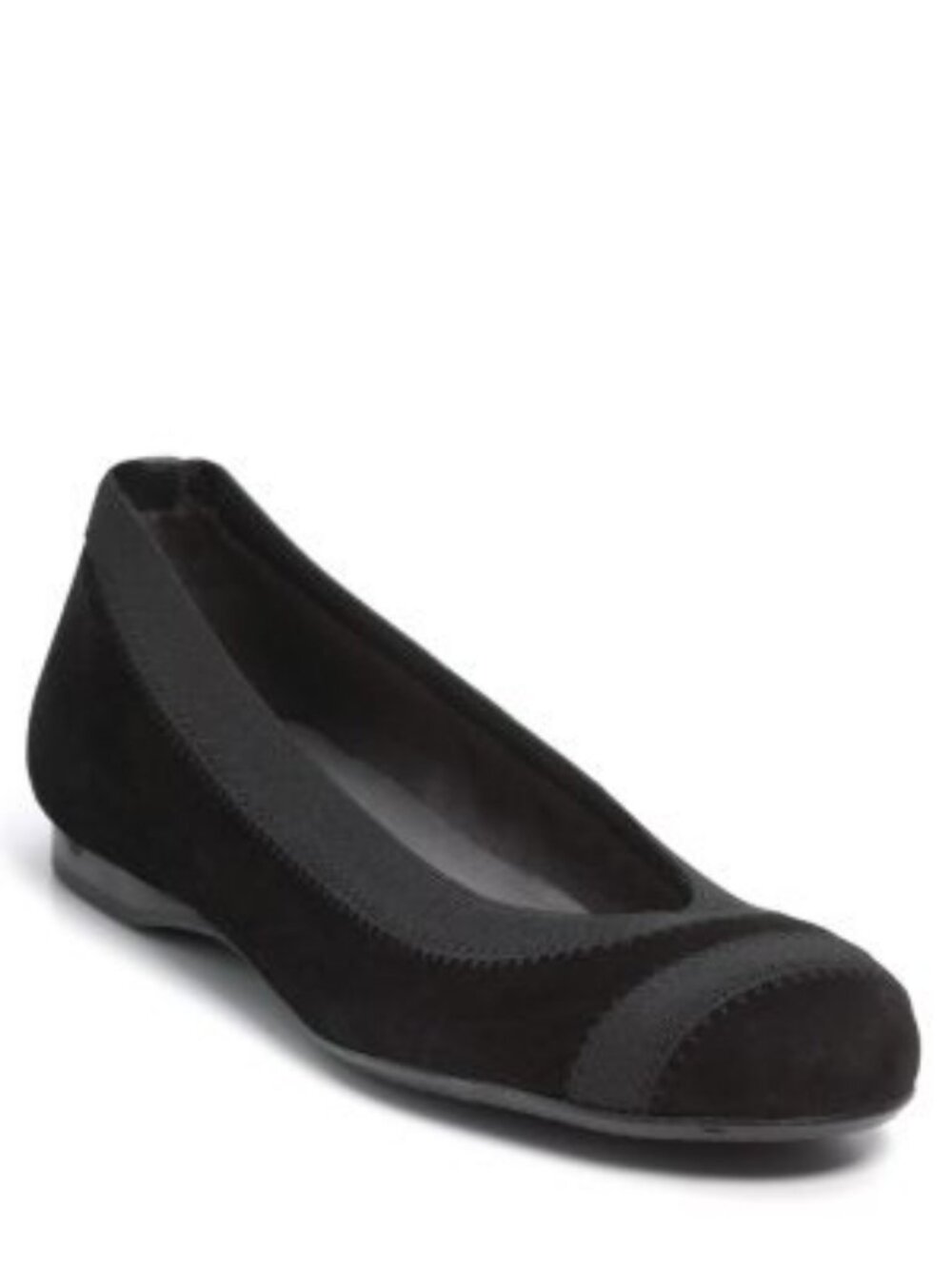6.5 Stuart Weitzman Giveable Flexible Black Suede Ballet Flats